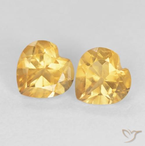 1.50ctw Naturale Oro medio Citrino, Cuore, VS