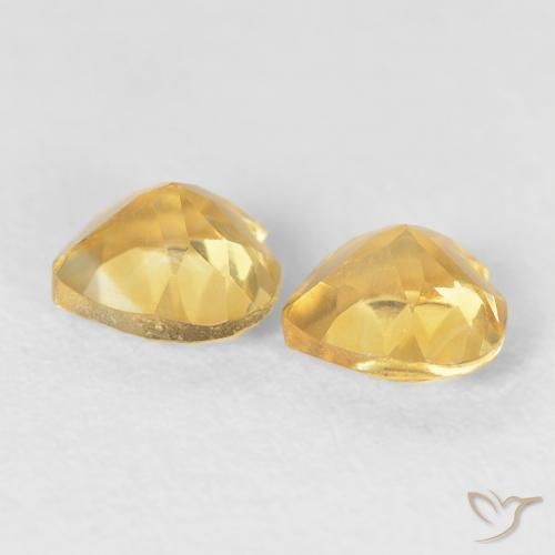 Gemme di Citrino Oro medio naturale da 0.93 ct, Cuore, VS