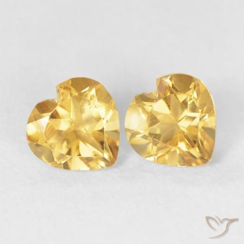 0.83ctw Naturale Oro Citrino, Cuore, VS