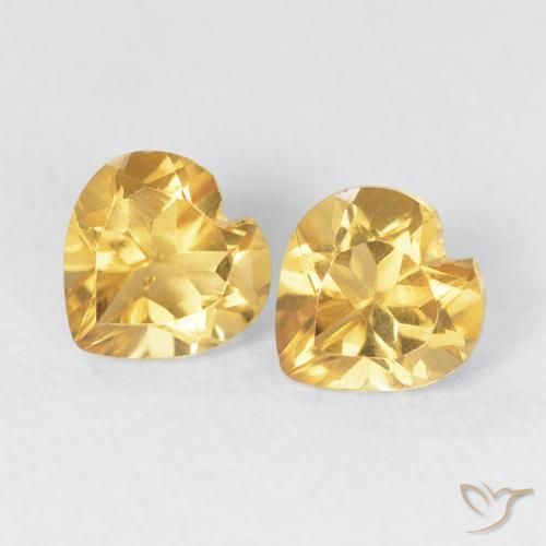 Gemme di Citrino Oro naturale da 0.83 ct, Cuore, VS