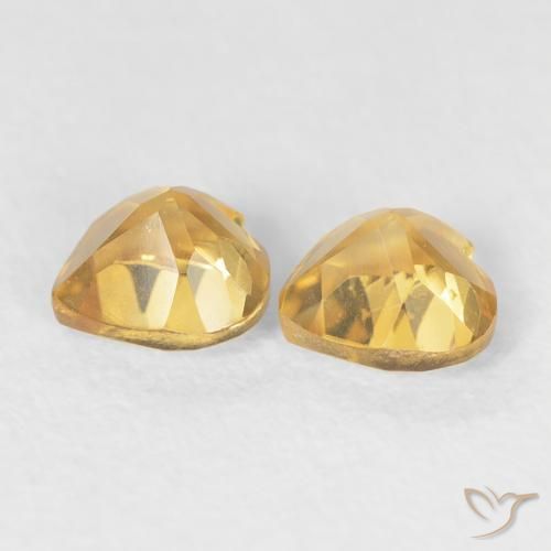 Gemme di Citrino Medium Dark-Golden naturale da 0.90 ct, Cuore, VS