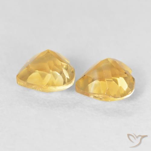 Gemme di Citrino Arancio Dorato Profondo naturale da 0.89 ct, Cuore, VS