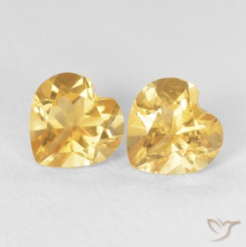 Gemme di Citrino Oro medio naturale da 1.49 ct, Cuore, VVS-VS