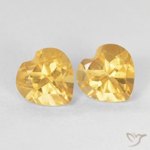 Gemme di Citrino Oro medio naturale da 1.54 ct, Cuore, VVS-VS