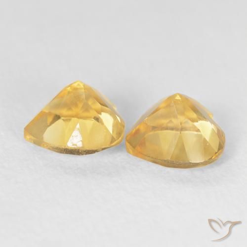 Gemme di Citrino Oro medio naturale da 1.54 ct, Cuore, VVS-VS
