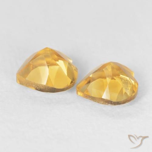 Gemme di Citrino Medium Dark-Golden naturale da 0.82 ct, Cuore, VVS-VS