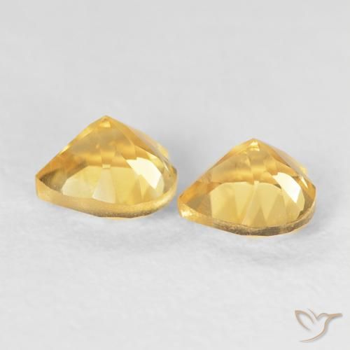 Gemme di Citrino Arancio Dorato Profondo naturale da 0.88 ct, Cuore, VVS-VS
