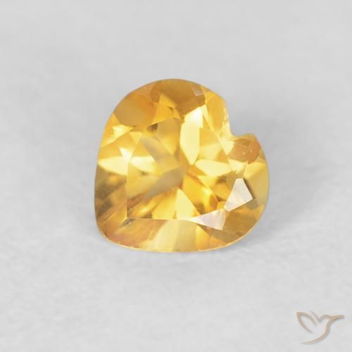 0.44ct Naturale Oro brillante Citrino, Cuore, VVS-VS