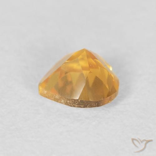Citrino Oro brillante naturale da 0.44 ct, Cuore, VVS-VS