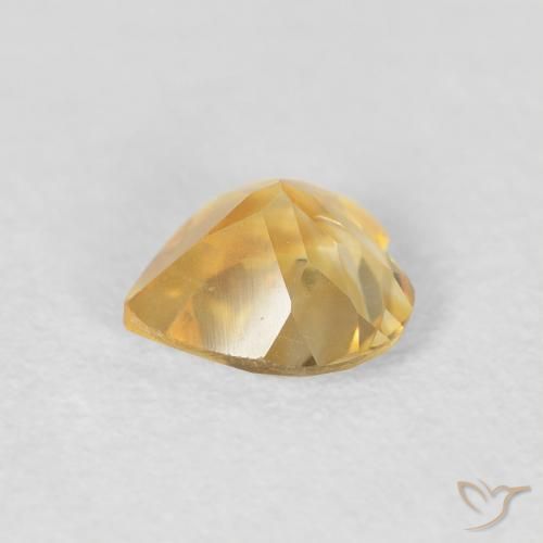 Citrino Dorato medio naturale da 0.58 ct, Cuore, VVS-VS