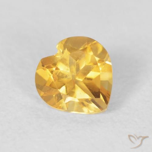 Citrino Oro medio naturale da 0.73 ct, Cuore, VVS-VS