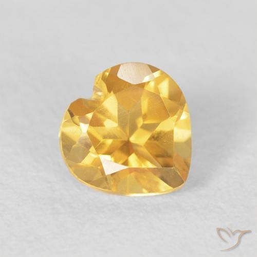 0.81ct Naturale Oro medio Citrino, Cuore, VVS-VS