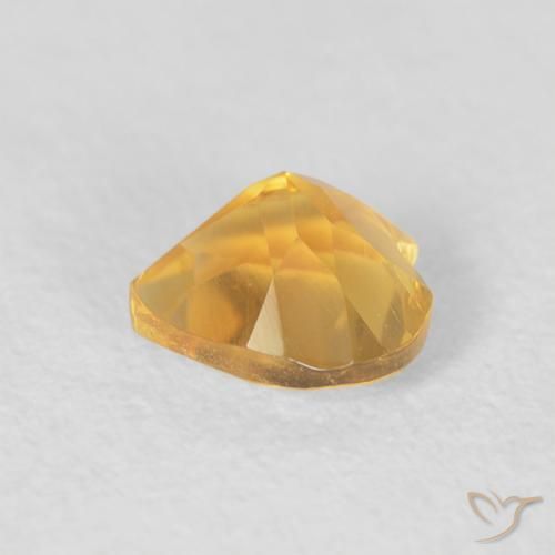 Citrino Oro medio naturale da 0.81 ct, Cuore, VVS-VS