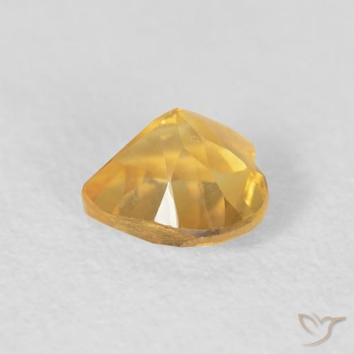 Citrino Dorato medio naturale da 0.74 ct, Cuore, VVS-VS