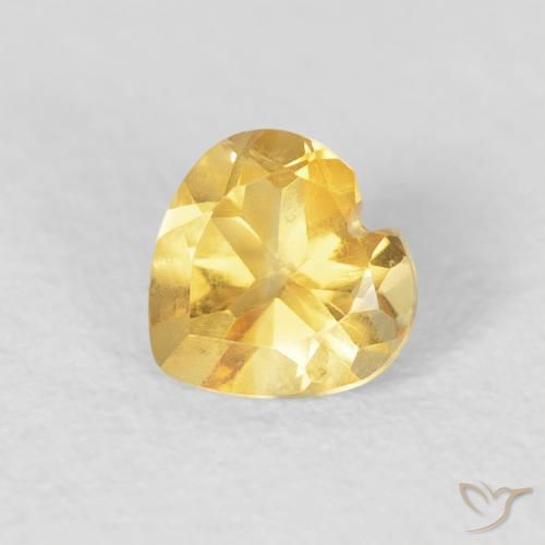 0.44ct Naturale Arancio dorato Citrino, Cuore, VVS-VS