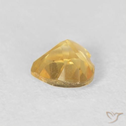 Citrino Arancio dorato naturale da 0.44 ct, Cuore, VVS-VS