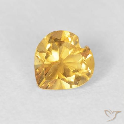 0.39ct Naturale Oro brillante Citrino, Cuore, VVS-VS