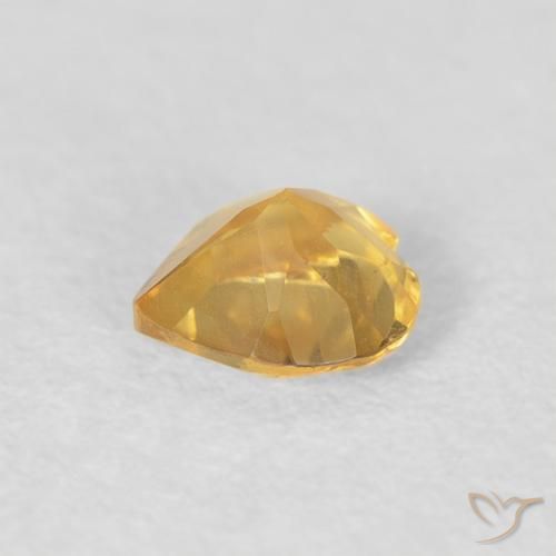 Citrino Oro brillante naturale da 0.39 ct, Cuore, VVS-VS