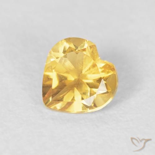 0.42ct Naturale Arancio dorato Citrino, Cuore, VVS-VS