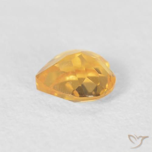 Citrino Dorato medio naturale da 0.43 ct, Cuore, VVS-VS