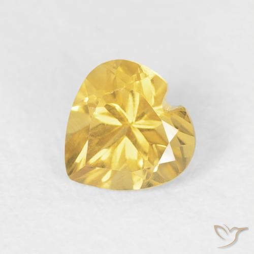 0.43ct Naturale Arancio dorato Citrino, Cuore, VVS-VS