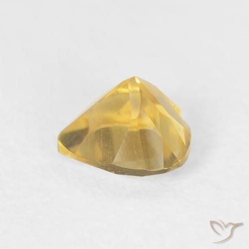 Citrino Arancio dorato naturale da 0.43 ct, Cuore, VVS-VS