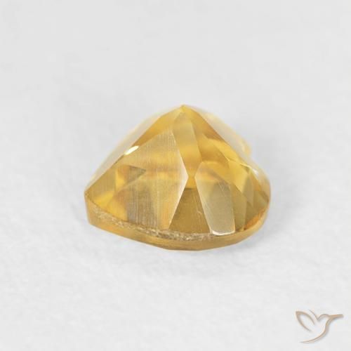 Citrino Oro medio naturale da 0.45 ct, Cuore, VVS-VS