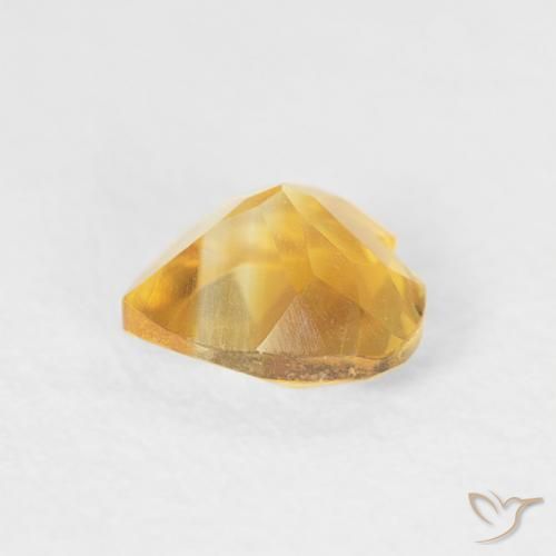 Citrino Oro medio naturale da 0.42 ct, Cuore, VVS-VS
