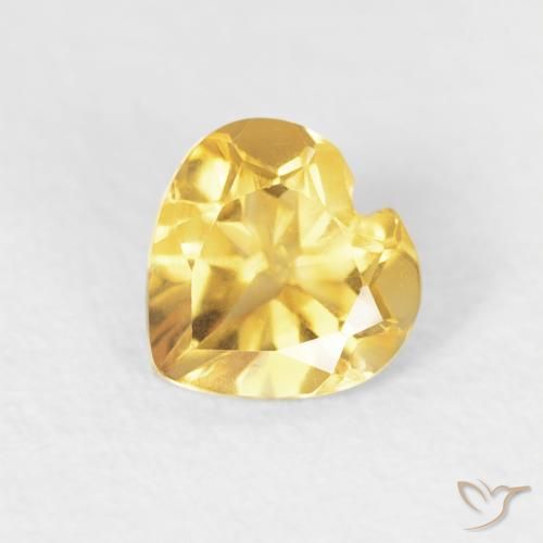 0.39ct Naturale Dorato Citrino, Cuore, VVS-VS