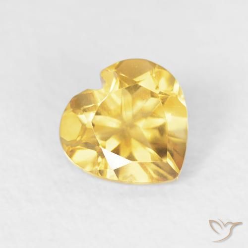 Citrino Dorato naturale da 0.39 ct, Cuore, VVS-VS