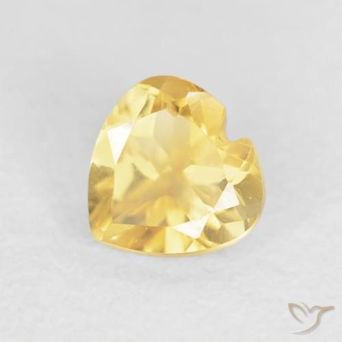 0.46ct Naturale Oro brillante Citrino, Cuore, VVS-VS