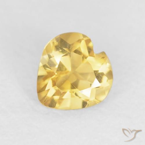 0.48ct Naturale Oro brillante Citrino, Cuore, VVS-VS