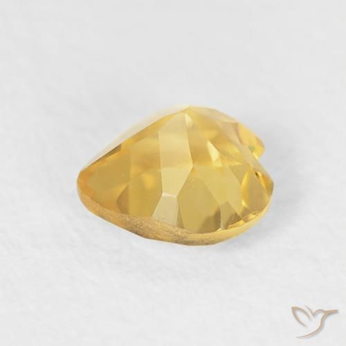 Citrino Oro brillante naturale da 0.48 ct, Cuore, VVS-VS