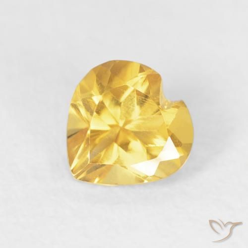 0.47ct Naturale Oro brillante Citrino, Cuore, VVS-VS