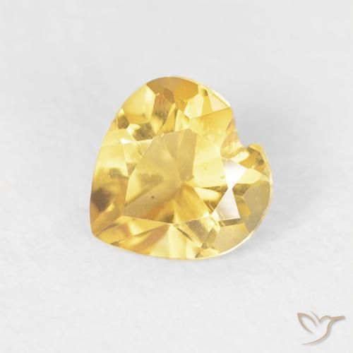 0.39ct Naturale Oro brillante Citrino, Cuore, VVS-VS