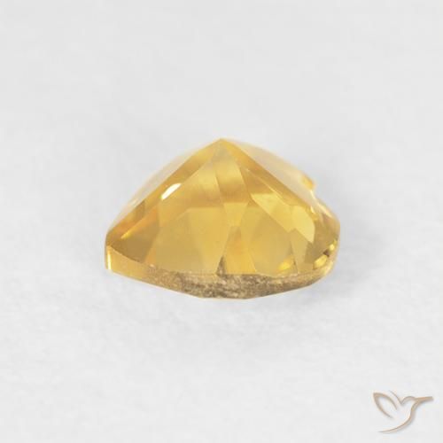 Citrino Oro brillante naturale da 0.39 ct, Cuore, VVS-VS