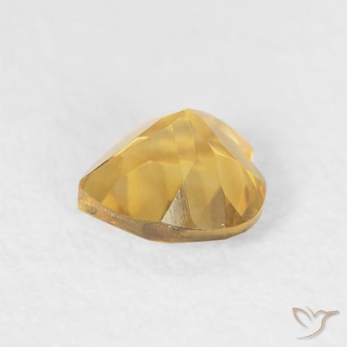 Citrino Oro brillante naturale da 0.44 ct, Cuore, VVS-VS