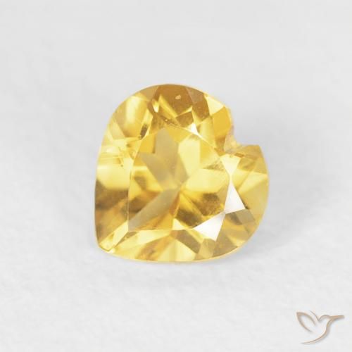 0.45ct Naturale Oro brillante Citrino, Cuore, VVS-VS
