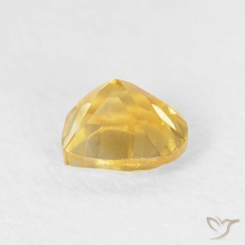Citrino Oro brillante naturale da 0.45 ct, Cuore, VVS-VS