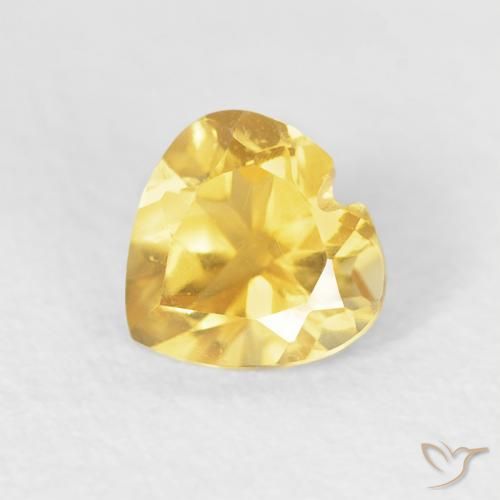 0.47ct Naturale Oro brillante Citrino, Cuore, VVS-VS