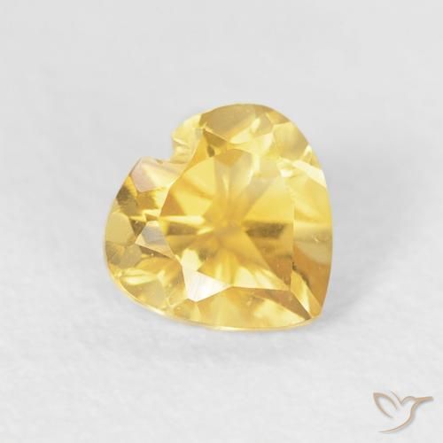 Citrino Oro brillante naturale da 0.47 ct, Cuore, VVS-VS