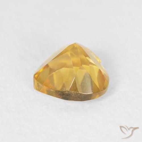 Citrino Oro brillante naturale da 0.44 ct, Cuore, VVS-VS
