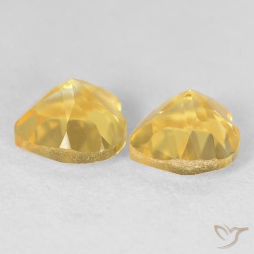 Gemme di Citrino Arancio dorato naturale da 1.58 ct, Cuore, VVS