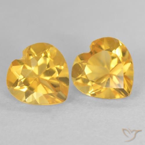 Gemme di Citrino Dorato naturale da 1.58 ct, Cuore, VVS