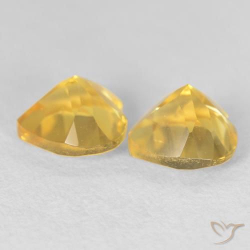 Gemme di Citrino Arancio dorato naturale da 1.56 ct, Cuore, VVS