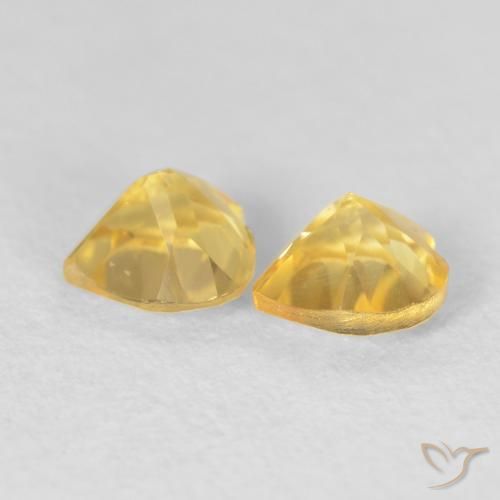 Gemme di Citrino Dorato naturale da 0.90 ct, Cuore, VVS-VS