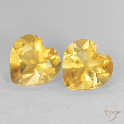 1.45ctw Naturale Arancio dorato Citrino, Cuore, VVS-VS