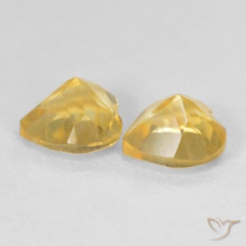 Gemme di Citrino Arancio dorato naturale da 1.45 ct, Cuore, VVS-VS