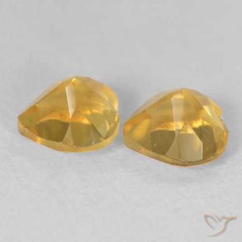 Gemme di Citrino Dorato medio naturale da 1.69 ct, Cuore, VVS-VS