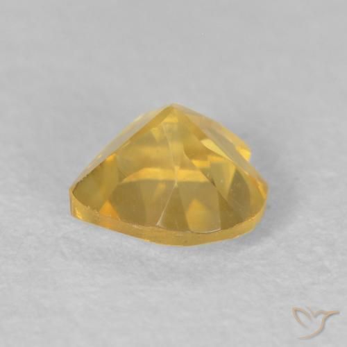 Citrino Dorato medio naturale da 0.45 ct, Cuore, VVS-VS